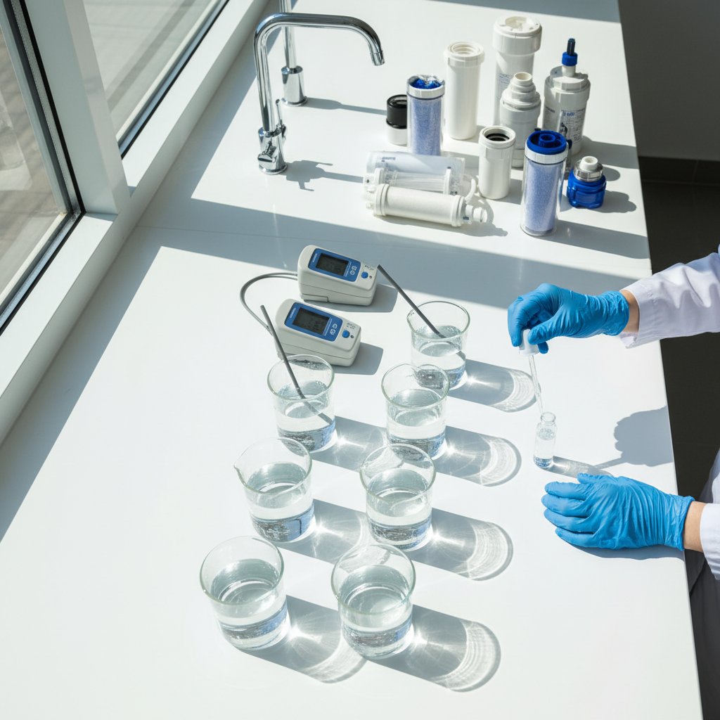 Quality control testing of water filters